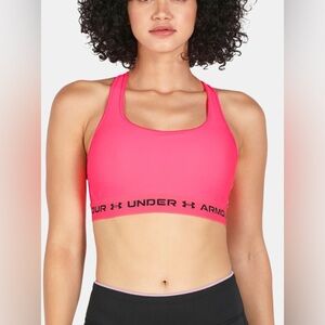 Under Armour Women's Medium-Support Training Compression Hot Pink Sports Bra 2X